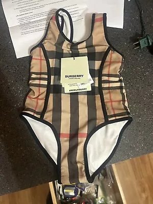 Burberry Swimsuit Kids Girls Vintage 3y 98cm Infant One-piece #7404607 Nwt New • $165