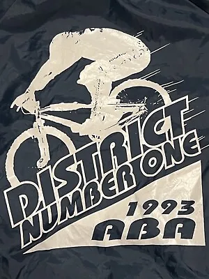 Vintage 1993 District Number One ABA BMX Satin Baseball Jacket Mens XL Fast Ship • $37.07