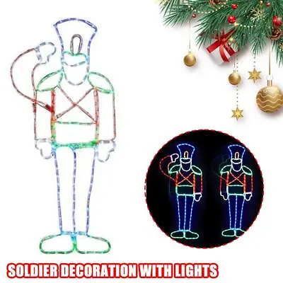 Christmas Outdoor Decorations Light Soldier Nutcracker Ropes Silhouette Led X6n1 • $10.45