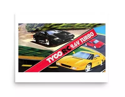 16  POSTER TYCO Lamborghini Countach V Ferrari 348 9.6v TwinTurbo Vintage RC R/C • $51.37