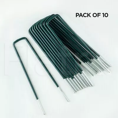 £3.69 • Buy  U Tent Pegs Galvanised Metal Ground Gazebo Hooks Camping Tarpaulin Pack Of 10