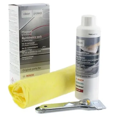 £20.35 • Buy Siemens Induction Ceramic Glass Hob Cleaning Kit Scraper Cloth Cleaner Fluid