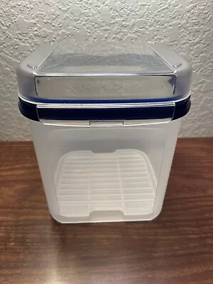 Vintage Tupperware Modular Mates Flip Top Hinged Lid 17 Cups Navy #3 W/Insert • $24.87