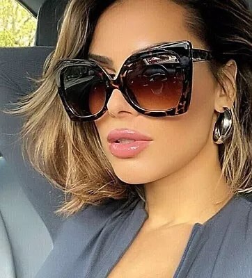 BIG OVERSIZED  Jackie  BUTTERFLY Women Sunglasses Flat Top Square Shadz • $12.99