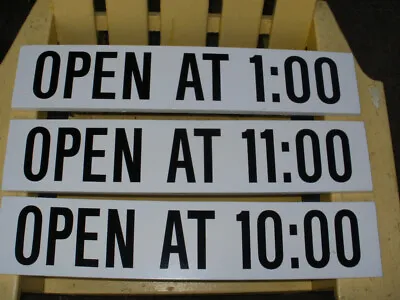 LARGE Vintage Style Wooden Business Open Closed Door Signs OPEN 10am 11am 1pm • $19.99