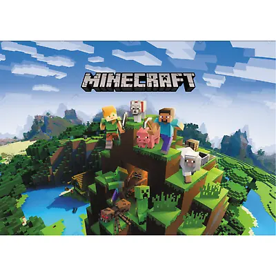 Minecraft Gaming Room Wall Decor Art Print Poster Block Game A1 A2 A3 A4 A5 HQ • £5.85