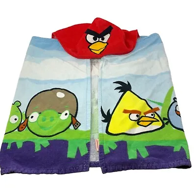 £16.80 • Buy ANGRY BIRDS Kids Hooded Wrap Cover Up Towel Robe Pigs One Size Fits Most Rovio
