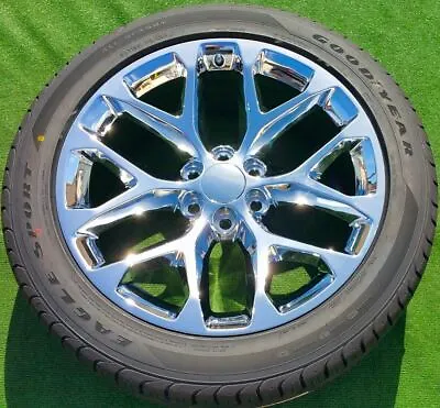 Chrome 22 Wheels Tires OEM Factory Style GM Cadillac Escalade Denali Yukon Tahoe • $2599