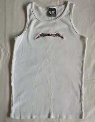 Men's L Metallica Vintage White Tanktop From 1997 • $59.95