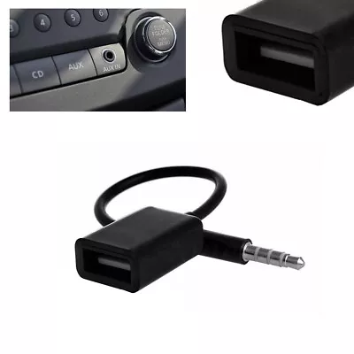 3.5mm Male AUX Audio Plug Jack To USB 2.0 Female Converter Cord Car MP3 Cable  • $2.76
