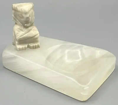 Aztec Mayan Alabaster Statue Ash Tray 2.6  Tall 4  Long Vintage • $14.99