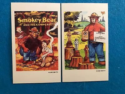 Vintage Smokey The Bear Cards - 2 Cards  (English/Spanish) - Rare - New • $6