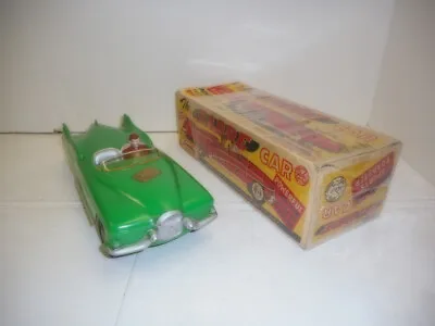 Marx Large Plastic/Metal Green Sabre Friction Toy Car With Siren NIB • $194.99