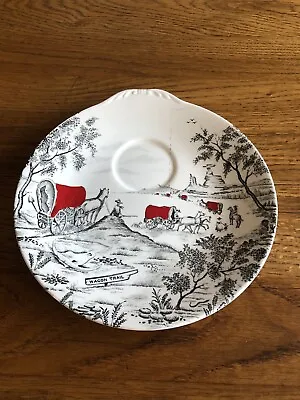 Washington Pottery Ltd Rare Vintage 1960’s Wagon Trail Biscuit Saucer VGC • £9.99