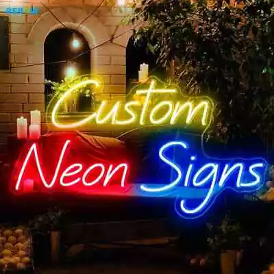 $12 • Buy Custom LED Neon Light Bar LOGO Signs Personalize Wedding Wall Decor Wedding Gift