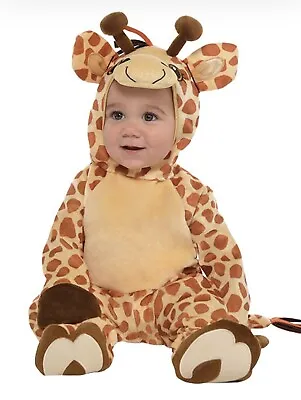 Toddler Baby 12-24m Junior Giraffe Fancy Dress Costume Cute Jumpsuit Animal Zoo • £15