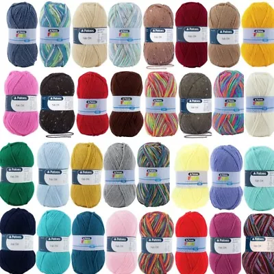 £2.65 • Buy Patons Fab DK Yarn 100g Double Knitting 8 Ply Machine Washable 100% Acrylic Wool