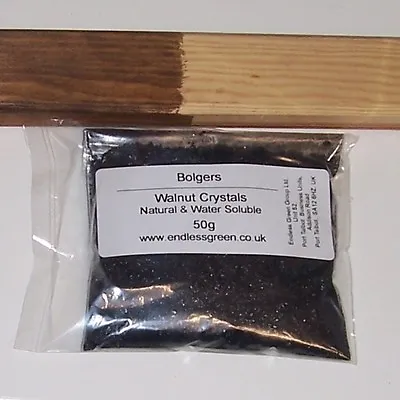 Walnut Crystals - Makes Non Toxic & Odourless Brown Wood Dye - Mix With Water  • £5.10