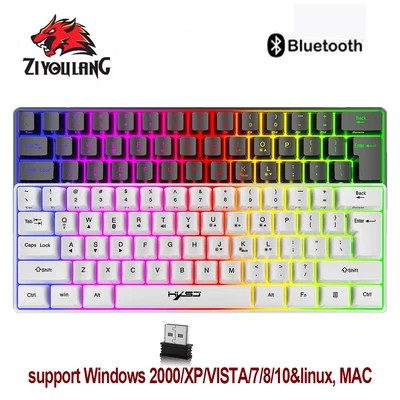 $10.09 • Buy Wireless Bluetooth 5.0 Mechanical Feeling Quiet Gaming Keyboard For PC MAC Win7