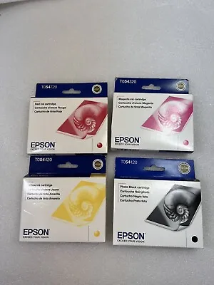 Epson Stylus Photo R1800 And R800 Printer Ink 54 T054 Ink Cartridges 4 Pack SET • $59.99