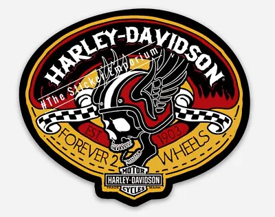 $6.95 • Buy Vintage Style Harley Davidson Motorcycles Magnet Sticker HD Skull With Helmet