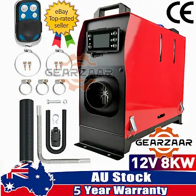 $142.99 • Buy 8KW Portable Diesel Air Heater 12V Thermostat Deisel Caravan Motorhome Trailer