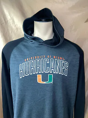 NEW Genuine CHAMPION L/sleeve THIN-LIGHTWEIGHT Hoodie T-shirt Miami Hurricanes • $10.99