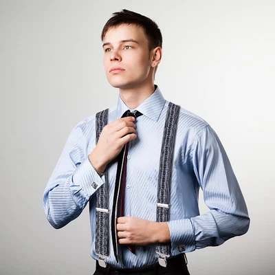 £6.36 • Buy 50MM Heavy Duty Thick Elastic Adjustable Work Trouser Braces Suspenders Clips UK