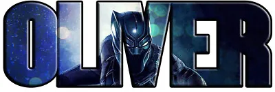 Black Panther PERSONALIZED Decal WALL STICKER Decor Marvel Free Shipping WP69 • £12.33