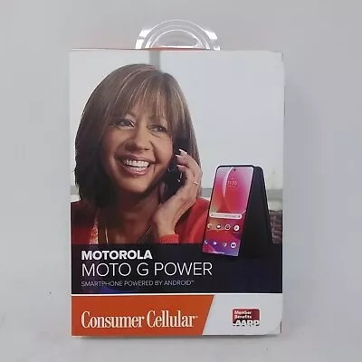 Consumer Cellular Motorola Moto G Power 64GB Dark Grove Prepaid Smartphone • $52.49