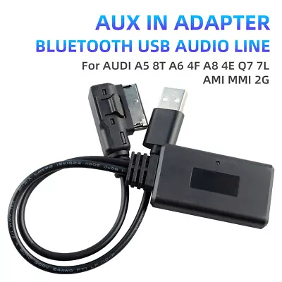For Audi A5 A6 A8 Q7 Bluetooth Music Interface AUX Audio Cable Adapter Wireless • $12.59