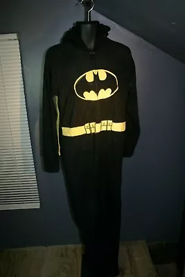 BATMAN Union Suit Mens Medium M One Piece Batman Pajamas Costume Cape PJ's NWT!! • $24.99