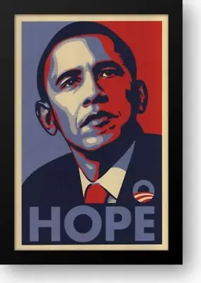 RARE Obama Campaign Poster - HOPE 15X21 Framed Art Print By Fairey Shepard • $114.99