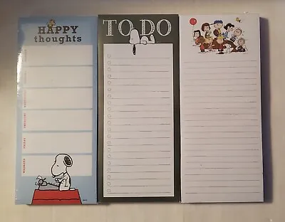 Snoopy Peanuts Lined Magnetic List Notepad Graphique / 100 Sheets - Choice Of 3! • $10.99