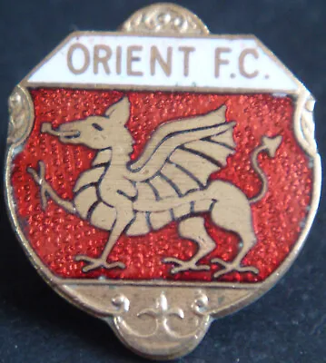 £13 • Buy LEYTON ORIENT FC Vintage Club Crest Badge Brooch Pin In Gilt 22mm X 26mm