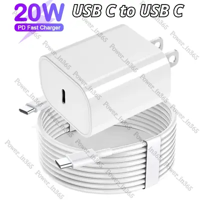 For Android Samsung 20W Type C Fast Charger Adapter Block USB C Charging Cable • $9.65
