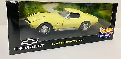 Rare 1/18 Hot Wheels Collectible 1969 Corvette Zl-1 Stingray Die Cast Car Sealed • $69