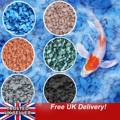 £7.50 • Buy Coloured Gravel 20mm Fish Tank Aquarium Stones Pond Decoration VARIOUS WEIGHTS