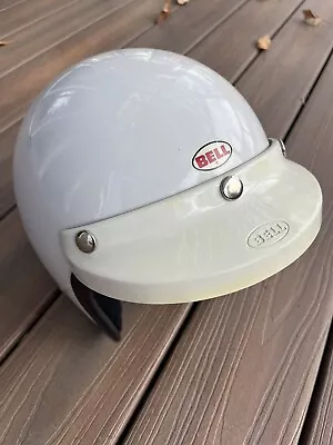 VINTAGE BELL R-T RT MOTORCYCLE HELMET MOTO BIKE W/ VISOR SIZE 7 1/4 Pre-DOT • $489.99