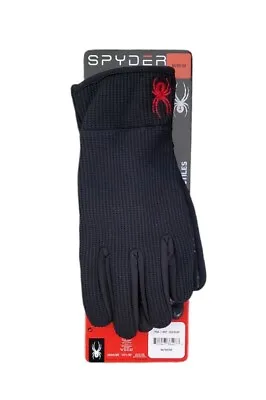 SPYDER  Touchscreen Winter Gripper Gloves  Black Mens Size Medium • $13.49