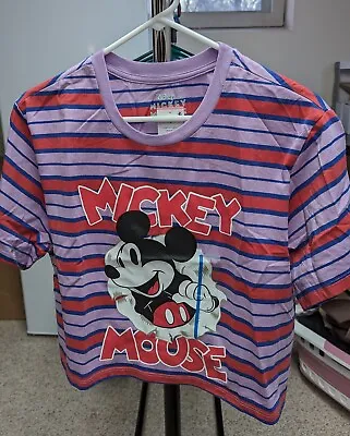 Mickey Mouse Crop Top Purple/Red LARGE  • $4.99