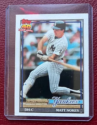 1991 Topps Matt Nokes #336 New York Yankees • $1.10