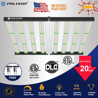 1000W Foldable LED Grow Light Pro 8Bar Indoor Commercial Medical Lamp Veg Flower • $459.69