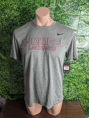 Virginia Tech Hokies Lacrosse Short Sleeve T-Shirt Nike Gray Size Large • $25