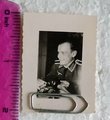 £1.19 • Buy 04e WW2 Orig. Photo German Officer Uniform Ranks Name Date 1.5 X 2 Inch