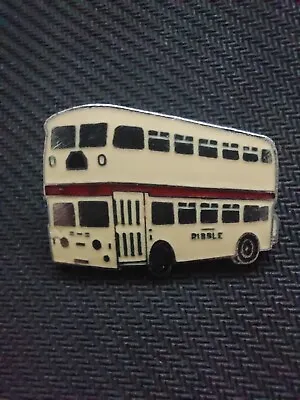 Vintage Ribble Cream Red & Black Enamel Double-Decker Coach Bus Badge - VGC • £6.99
