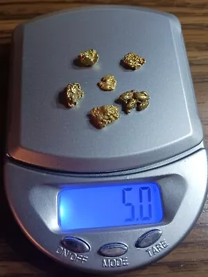  Lot Of 6: Gold Nuggets  5.0 Grams Total Weight • $400