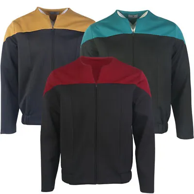 For DSN Commander Gold Blue Uniform Voyager Starfleet Jacket Costume • $36