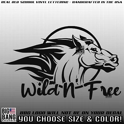 Wild N' Free Horse Sticker Decal Semi Big Rig Fits Peterbilt Mack Kenworth Volvo • $20.87
