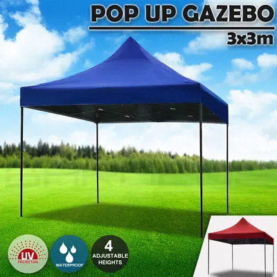 $126.95 • Buy 3x3m Pop Up Gazebo Outdoor Tent Folding Marquee Party Camping Market Canopy